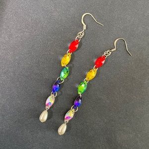 Rainbow crystal earrings